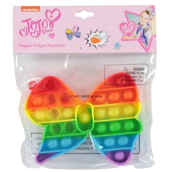 JoJo Siwa Bow Pop It JoJo Siwa Sensory Toys JoJo Siwa Popper Fidget Keychain - Picture 1 of 4